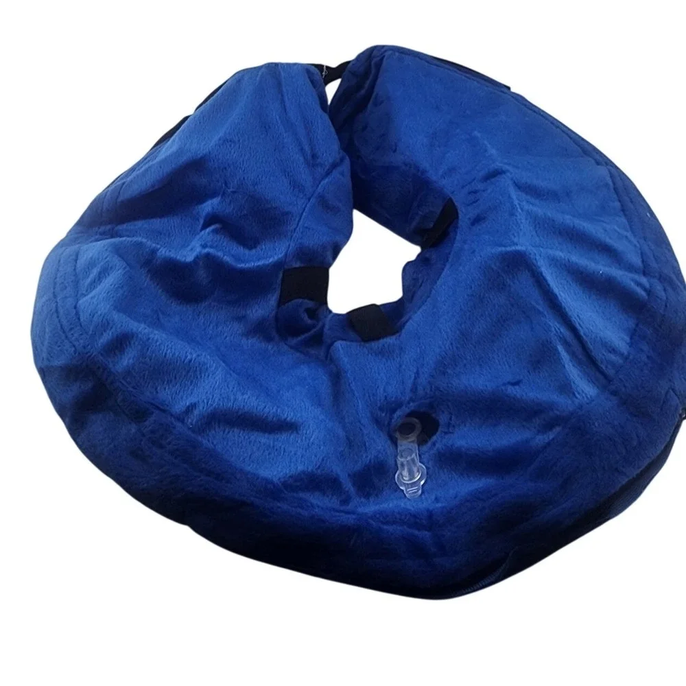 Inflatable Dog Cat Cone Collar Pet Recovery Ruff Collar Blue Med 8